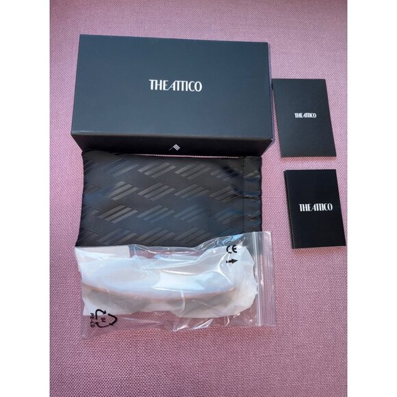 THE ATTICO Aria Sunglasses in Yellow Gold Blonde T-shell Brown New Womens Sunnie - Picture 6 of 15